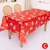 2022 christmas printed table cloth polyester christmas decoration party tablecloth rectangle table cover decor 180cm144cm