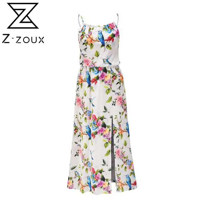 Женское шифоновое платье макси с цветочным принтом и высокой талией|Женские