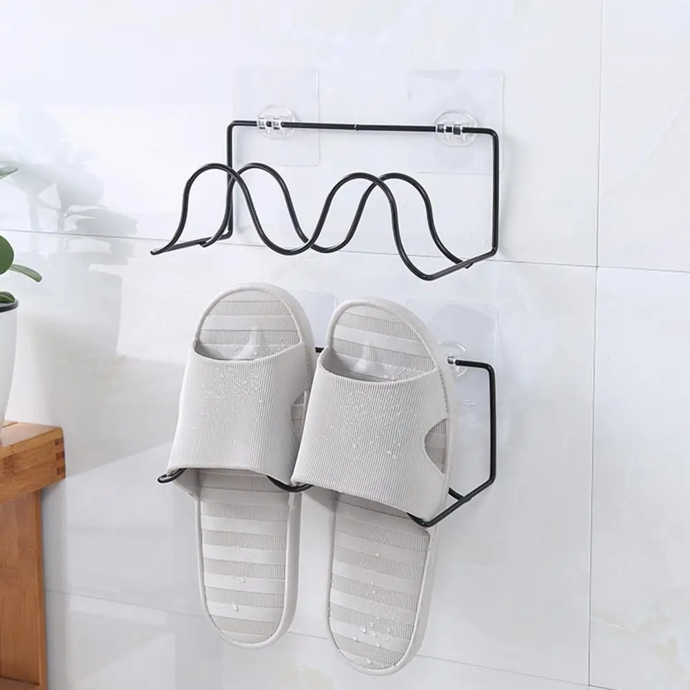

40% Hot Sales!!! Shoes Rack Wall Mounted Reusable Wrought Iron Nordic Personality Slippers Shelf for Kitchen