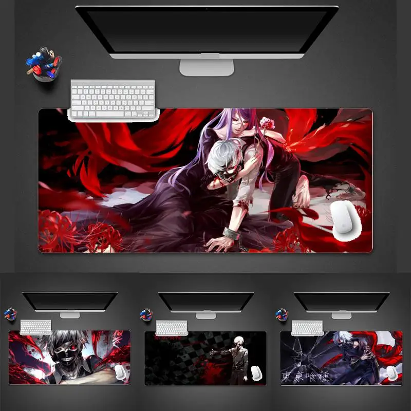 

Tokyo Ghoul Locking Edge Mouse Pad Game Desk Table Protect Game Office Work Mouse Mat pad X XL Non-slip Laptop Cushion