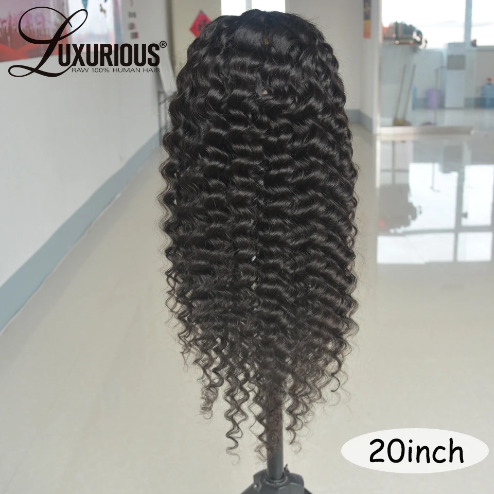 Glueless 13*6 дюймов кружевные передние человеческие волосы парики с детскими волосами бразильские волосы remy глубокая волна человеческие волосы парик предварительно выщипанные волосы