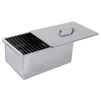 Коптильня, размеры 42 × 27 × 17,5 см, нержавеющая сталь 0,8 мм.#1