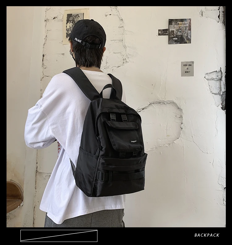 

YJ1433 2021 new Simple and casual schoolbag male high school student junior student backpack