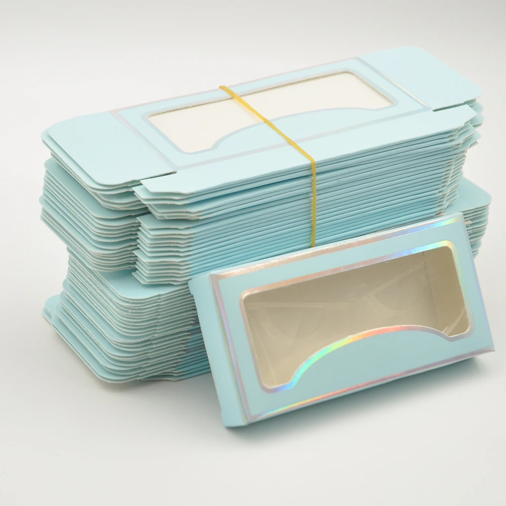 

Wholesale False Eyelash Packaging box Cardboard Box Pink Custom Logo 3d Mink eyelashes Holography Boxes Empty box