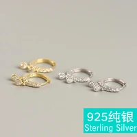 fashion s925 sterling silver earrings for women tears ear clip set white cz zircon female party fine jewelry gifts brincos new