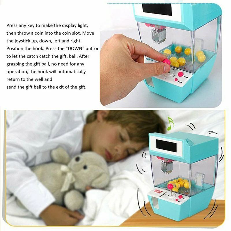 New Children Birthday Present Coin Operated Game Machine Crane Candy Doll Grabber Claw Arcade Automatic Toys | Спорт и развлечения