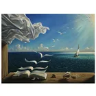 Алмазная живопись сделай сам, вышивка, мозаика 5d, вышивка крестиком, Сальвадор Дали, Искусство волны, книга, парусник, полный Квадратный Круг