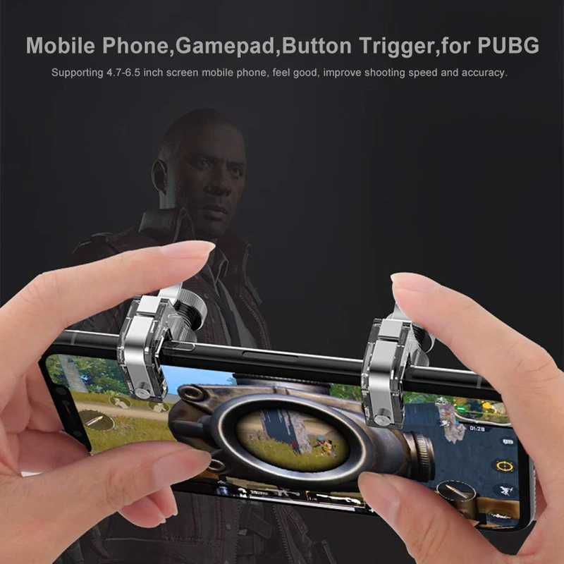 Mobile Phone Game Aim Trigger Button Smart Metal L1 R1 Shooter For Iphone Knives Out/Survival Rules/Pubg | Электроника