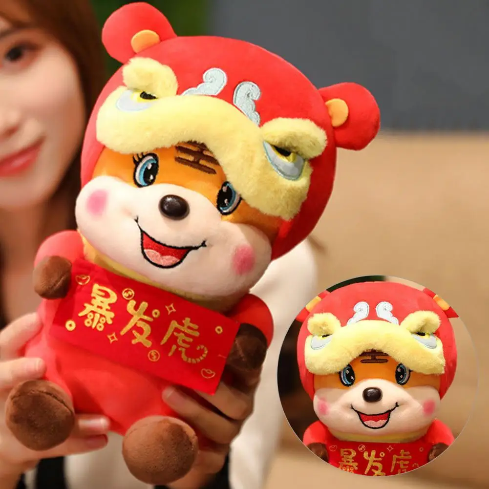 

Увлекательная Мягкая кукла 2022 в китайском стиле с милым тигром, плюшевая кукла, гибкая Новинка