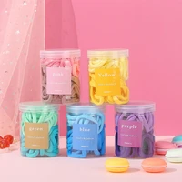 new 50 canned color hairband 6 colors creative retro simple color towel ring women crystal headband