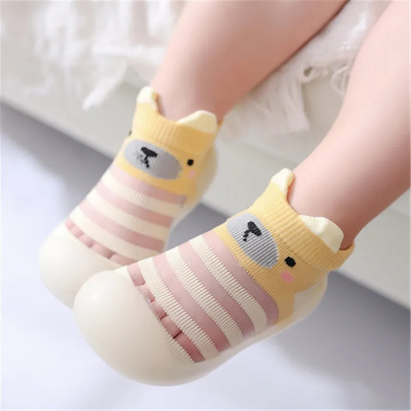 

Baby First Walkers for 6 8 12 Months 2-3 Years Infant Socks Rubber Soles Anti Slip Shoes New Born Bebe Learning to Walk Zapatos