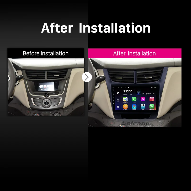 

Seicane Android 10.0 API29 Car Radio 2G+32G stereo GPS Head Unit Player For 2015 2016 Chevy Chevrolet New Sail With IPS 2.5D RDS