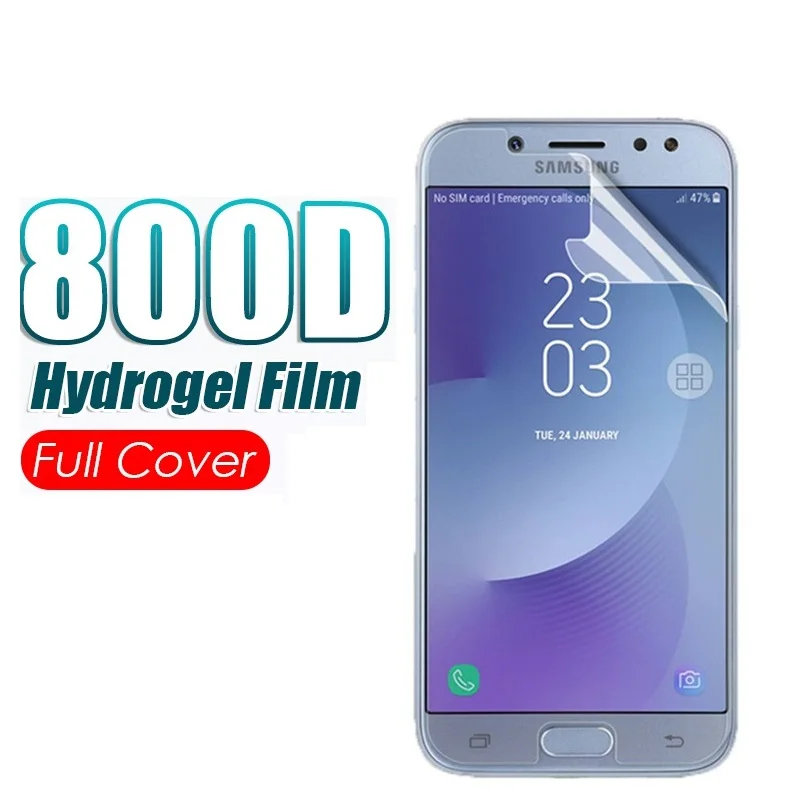 Гидрогелевая пленка с полным покрытием 800D для Samsung Galaxy J3 2016 J7 Prime HD экран J5 2017