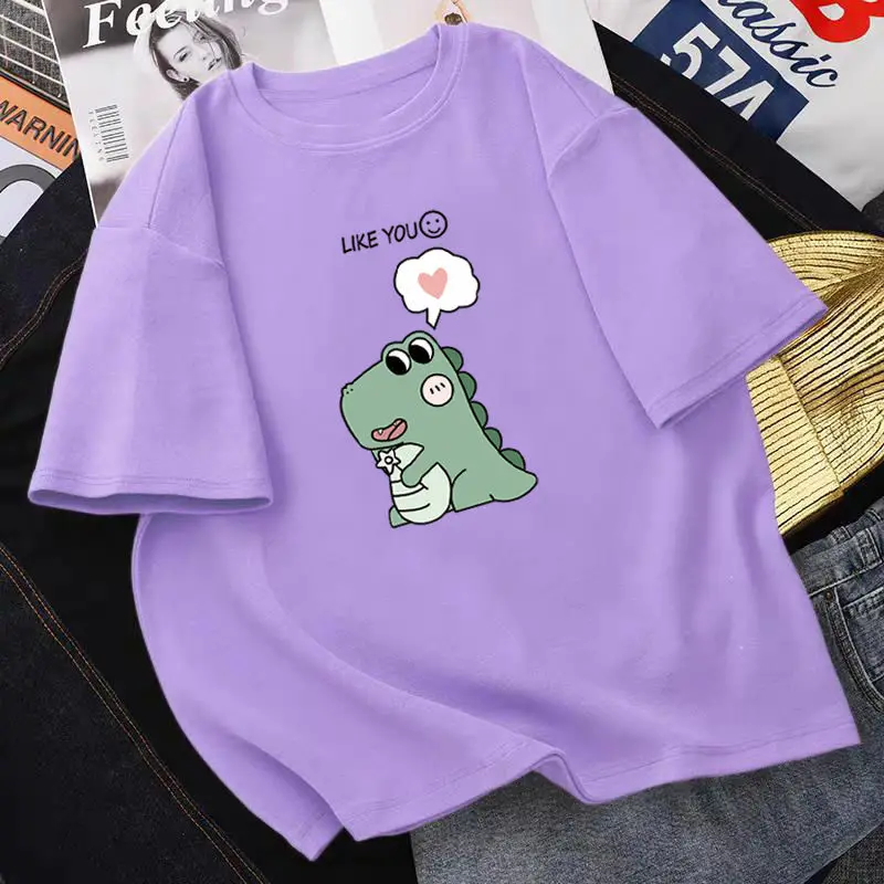 Футболка с принтом Monster Love из 100% хлопка свободная футболка короткими рукавами и