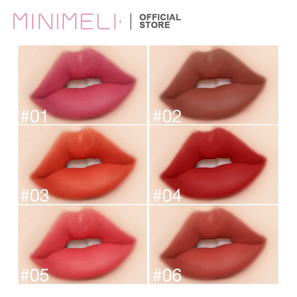 Миниатюрная жидкая помада для макияжа MINIMELI пигментированная Помада губ матовая