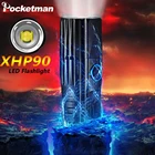 Самый мощный светодиодный фонарик XHP90.2, тактический Водонепроницаемый фонарь Xlamp с умным управлением микросхемой и зарядкой от USB