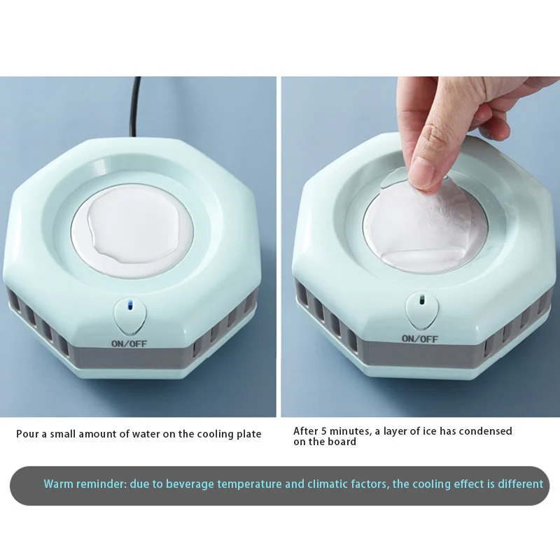 

Smart Beverage Cooler Cup Fast Cooler Electric Cooling Mug Mini Desktop Refrigerator for Cola Wine FP8