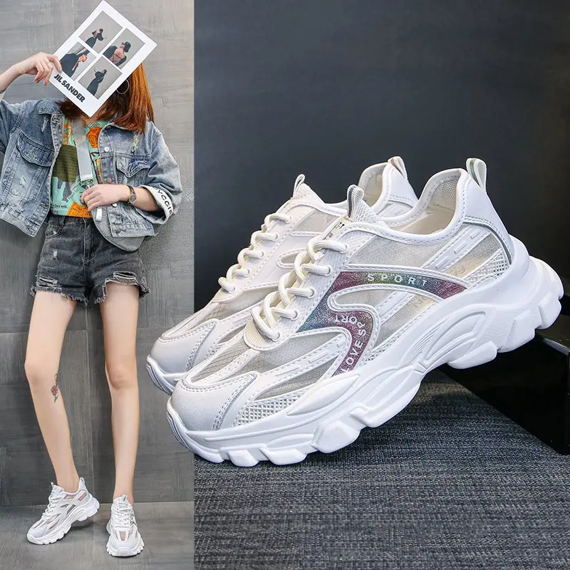 

Fashion Casual Mesh Casual Women's Shoes 2021 Spring And Autumn New Korean Women's Sneakers Jogging Sneakers Sneakers Women