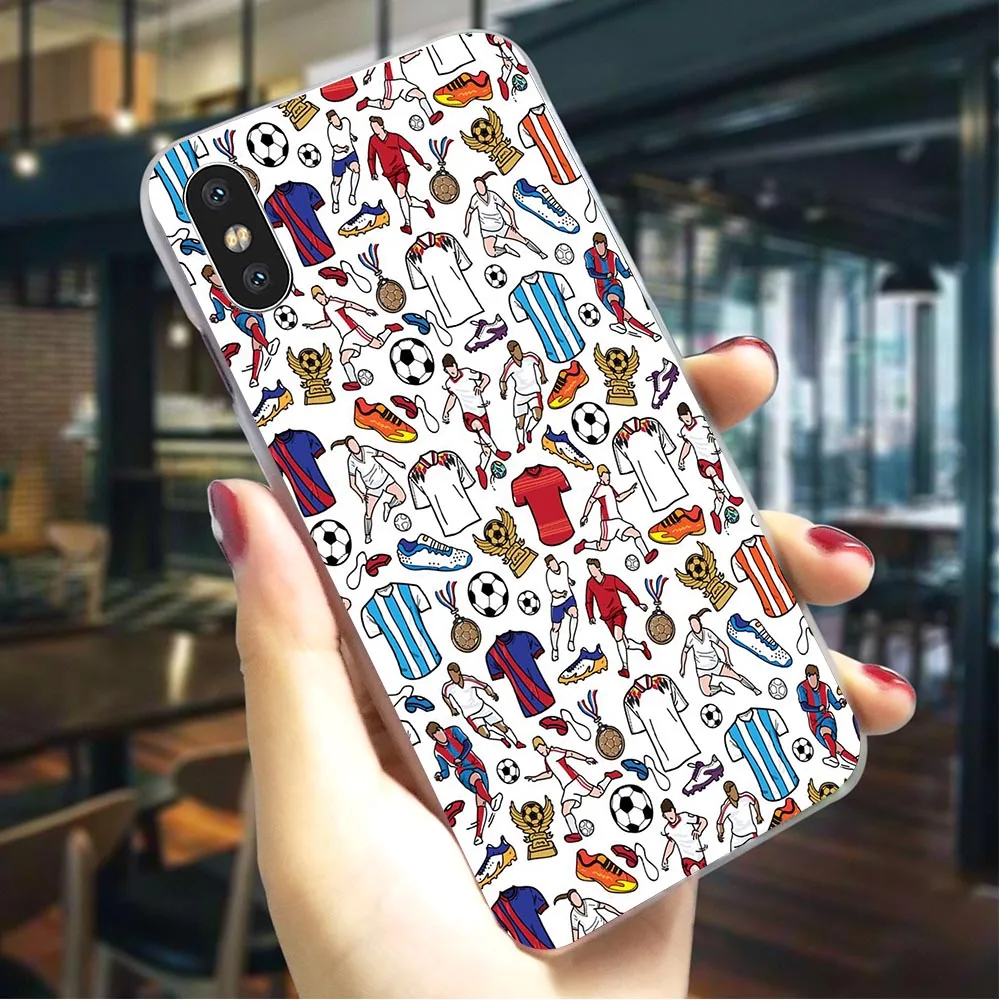 K2504211 Модный футбольный футбол жизни Телефон чехол для iphone 8 5 5S SE 6 6 S/6 6S Plus 7/7 8 Plus X XS XR Xs Max жесткий чехол - Цвет: K2504211