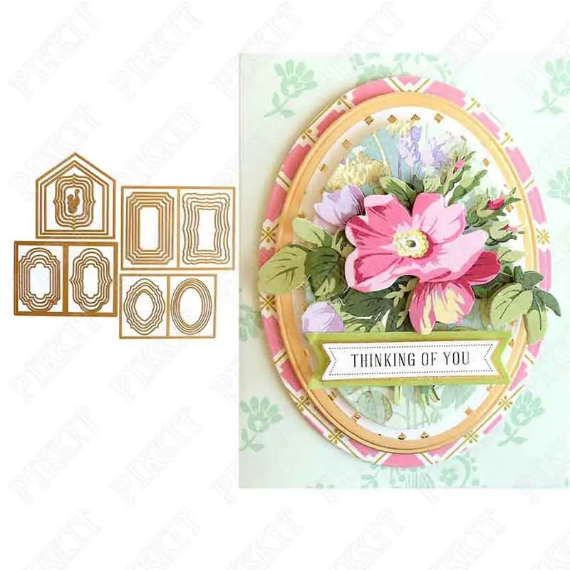 

Изысканная кружевная рамка металлические режущие штампы искусственное украшение тиснение шаблон «сделай сам» поздравительная открытка р...