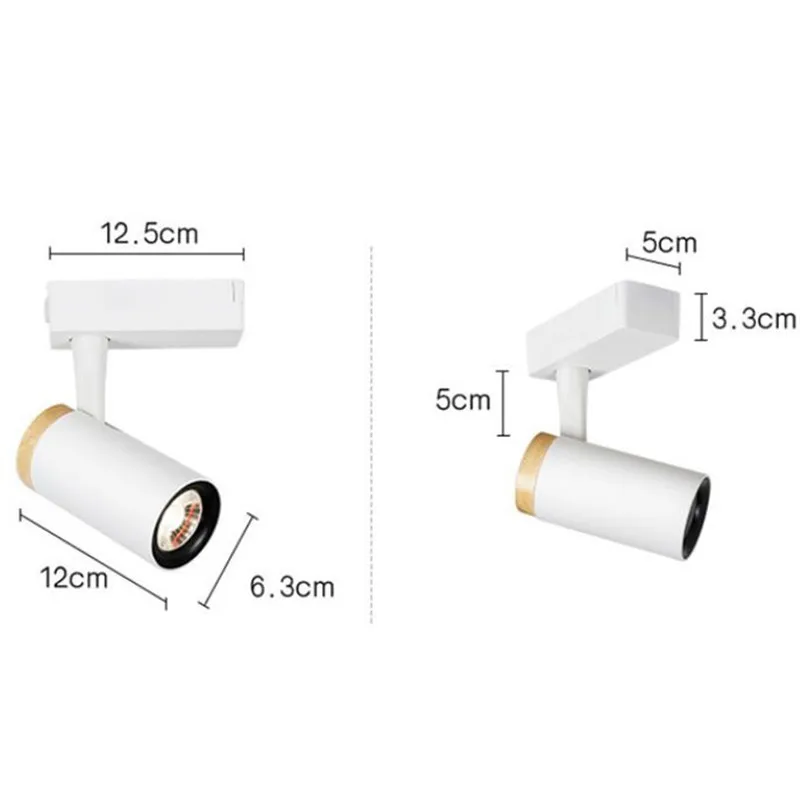 Скандинавский деревянный COB светодиодный Трековый светильник Точечный для дома