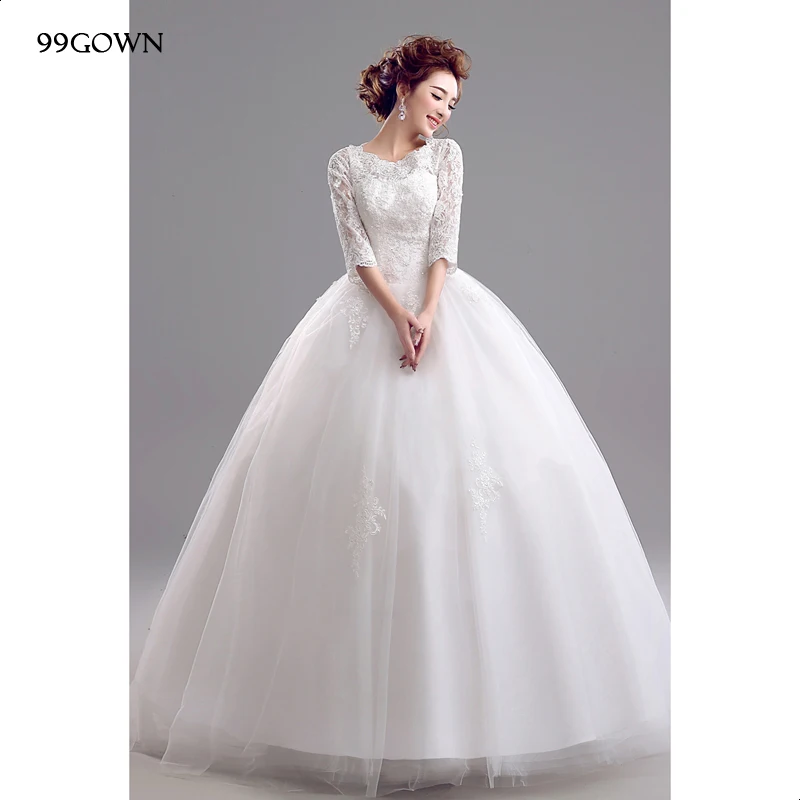 Платье женское свадебное ТРАПЕЦИЕВИДНОЕ на молнии сзади с рукавом 2021 и вышивкой |