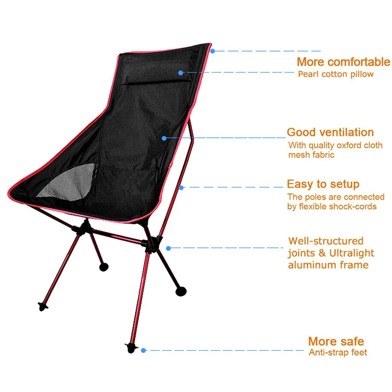 Уличные сверхлегкие складные стулья с Луной портативная рыбалка стул для