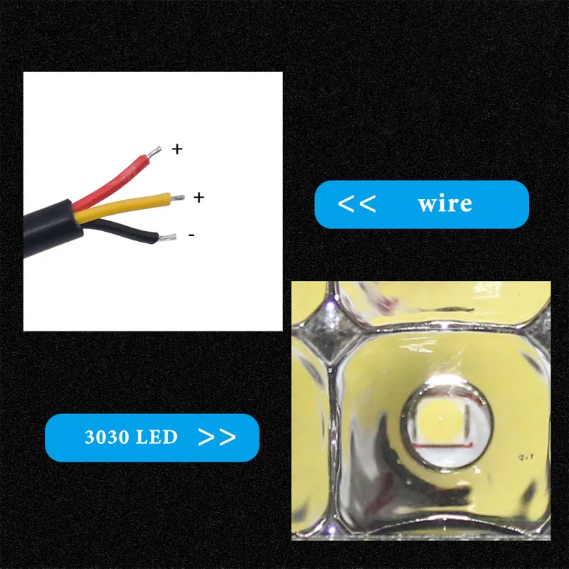 2 шт. 5 8 дюйма светодиодный рабочий свет стробоскоп двухцветный 12 В-60 в точечный
