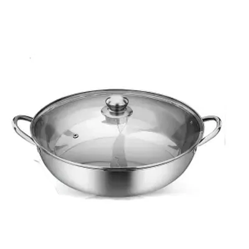 Кастрюля для супа из нержавеющей стали горячая кастрюля с крышкой мандариновая