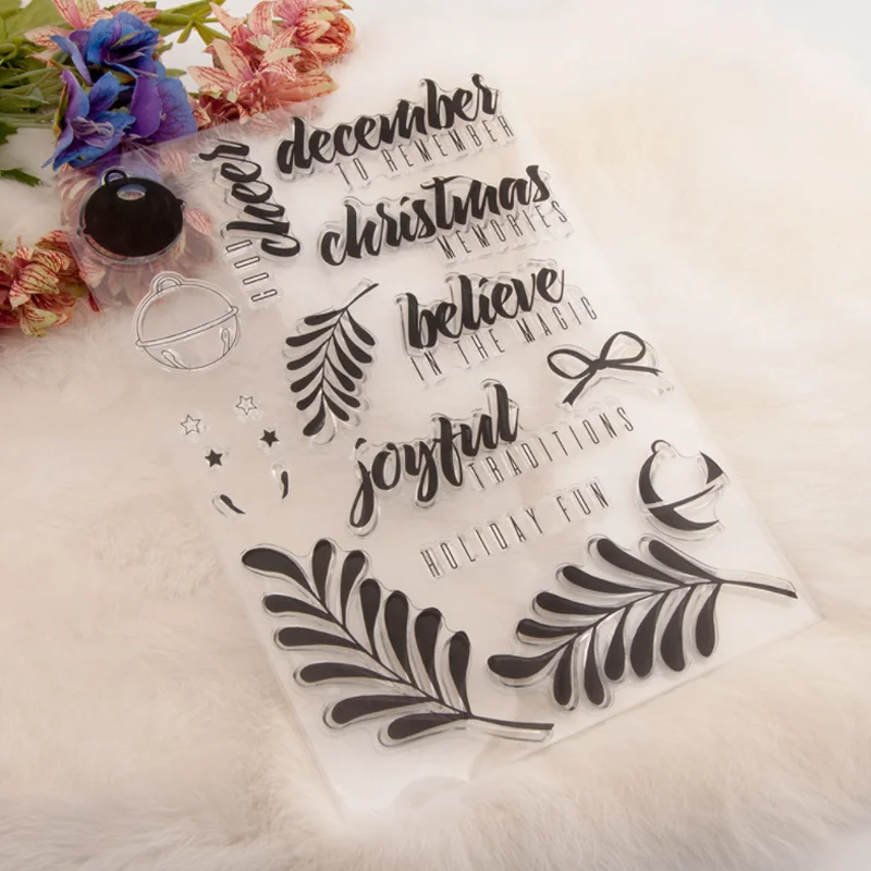 Рождественский прозрачный силиконовый штамп 1 шт. сделай сам скрапбукинг