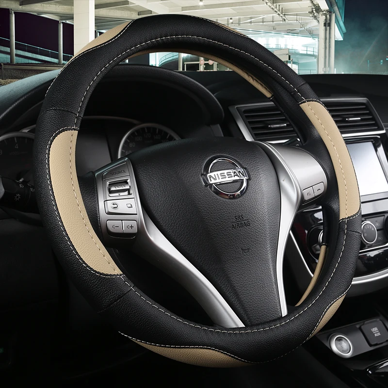 

Car Steering Wheel Cover 37-38cm PU Leather For Nissan Qashqai J11 Nissan X-trail T32 Golf 7 Tiguan 2019 2020 Kia Optima K5 2021