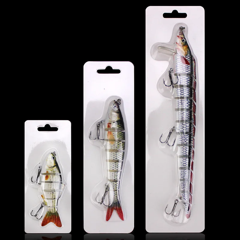 

Many Sizes Sinking Wobblers 8 Segments Fishing Lures Multi Jointed Swimbait Hard Bait Fishing Tackle for Bass Isca Crankbait