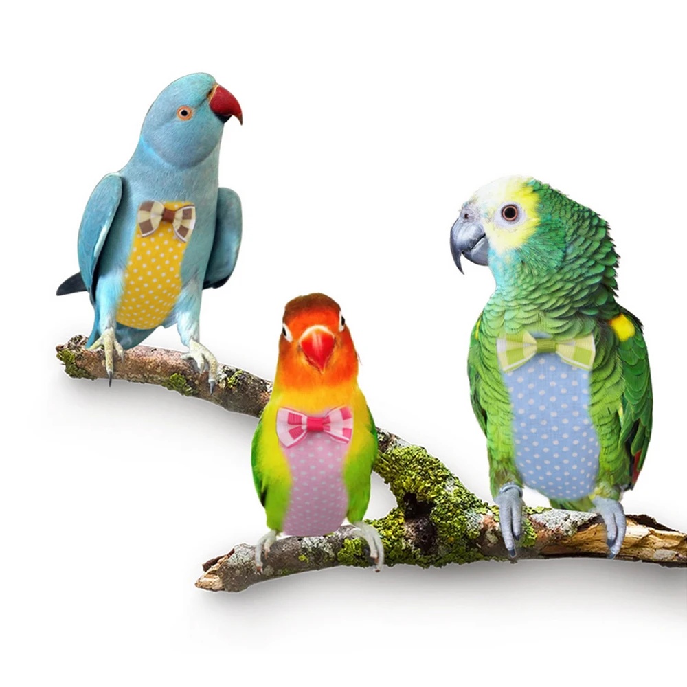 Подгузник для домашних птиц регулируемый Летающий костюм Cockatiel ручная работа