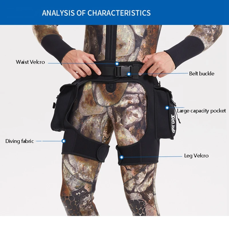 

Yon Sub Men's Wetsuit Shorts with Pocket Thickening 2.5mm Diving Pants for Snorkeling Water Sports