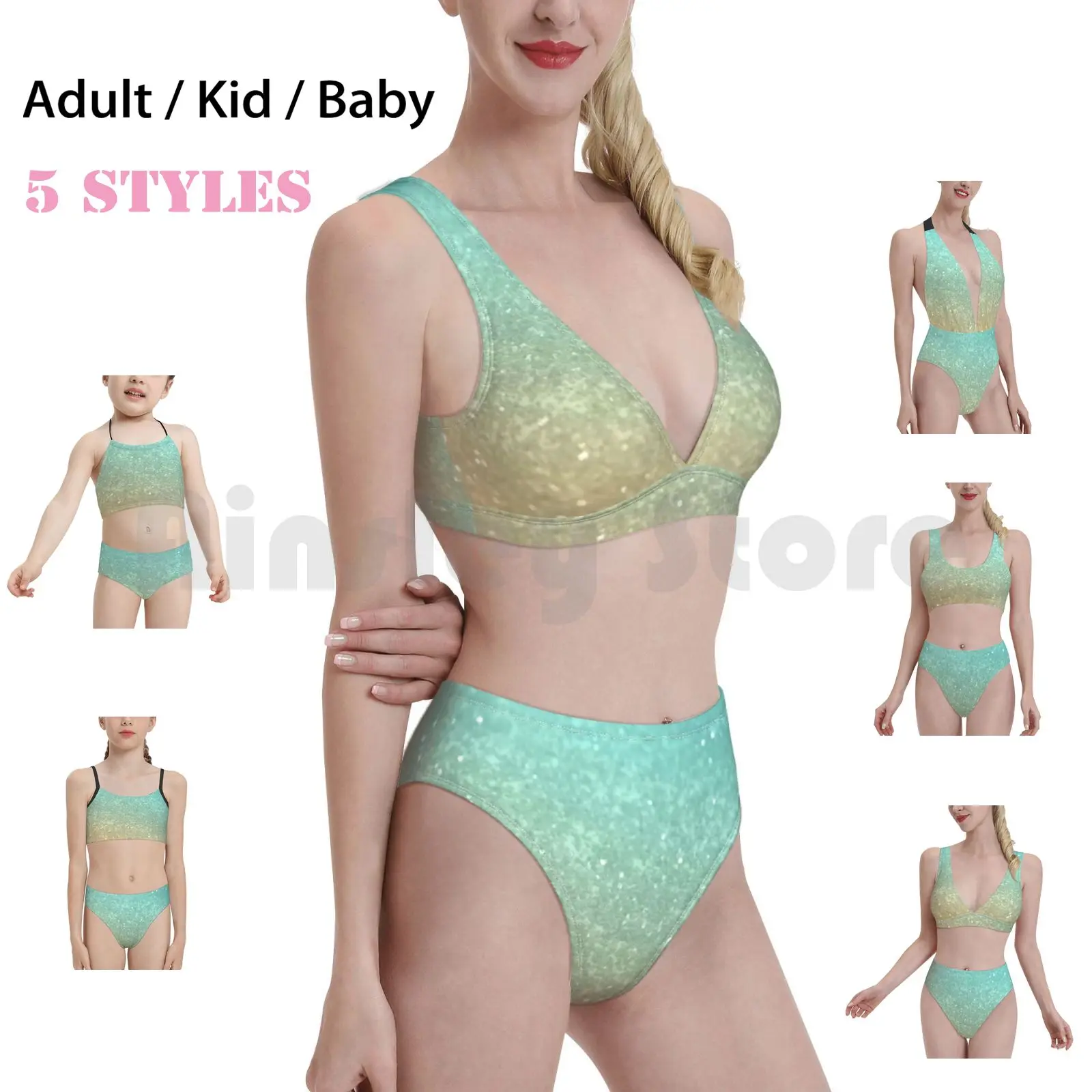 

Sparkling Gold Aqua Teal Glitter Glam #1 #shiny #decor Swimsuit 1269 Swimwear Gold Golden Aqua Mint