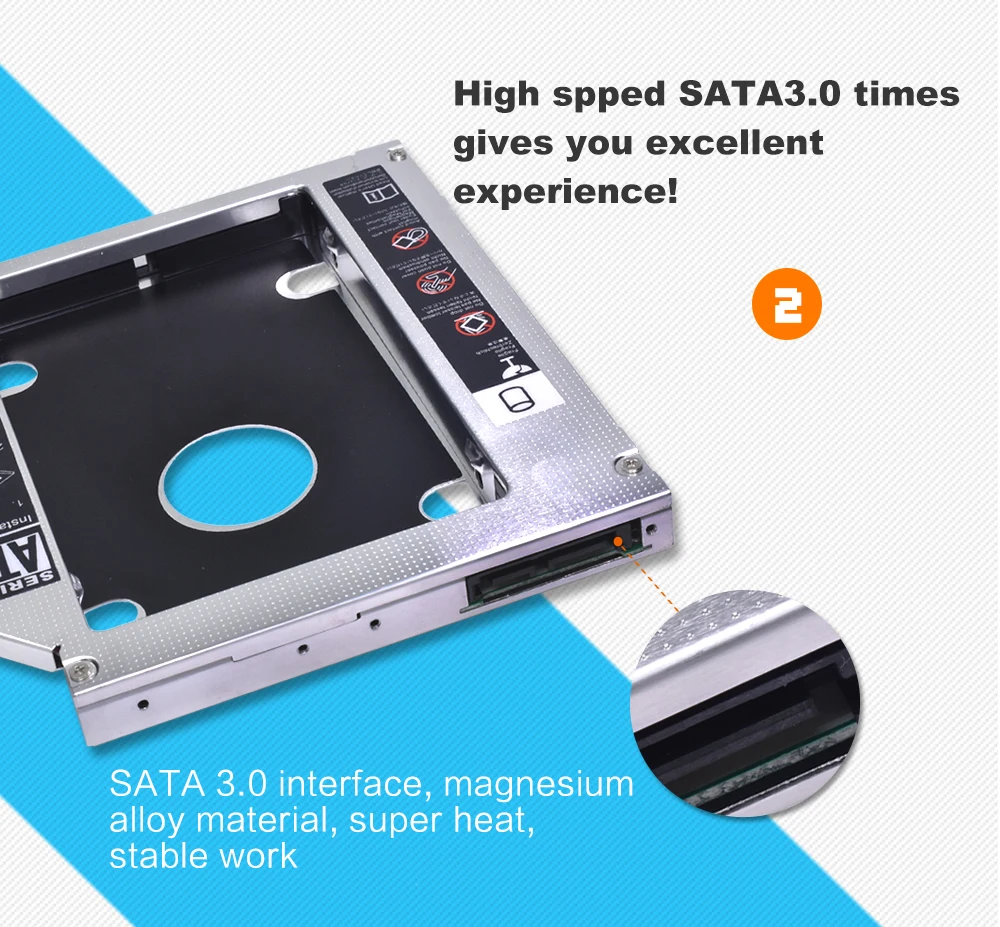 Tishric алюминиевый Универсальный 2-й Hdd Caddy 12,7 мм SATA 3,0 адаптер отсек жесткий диск Корпус для ноутбука DVD-ROM cd-rom Optibay