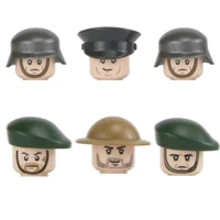 ww2 army british medical corps figures accessories building blocks military german army infantry m35 helmet parts bricks toys