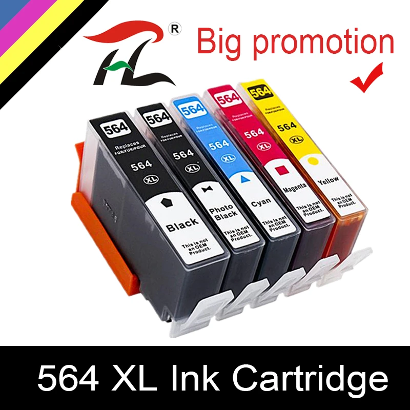 HTL 564XL чернильный картридж для hp 564xl 564 совместимый с Photosmart B8550 C6324 C310a C410 6510 D5460 7510 B209a