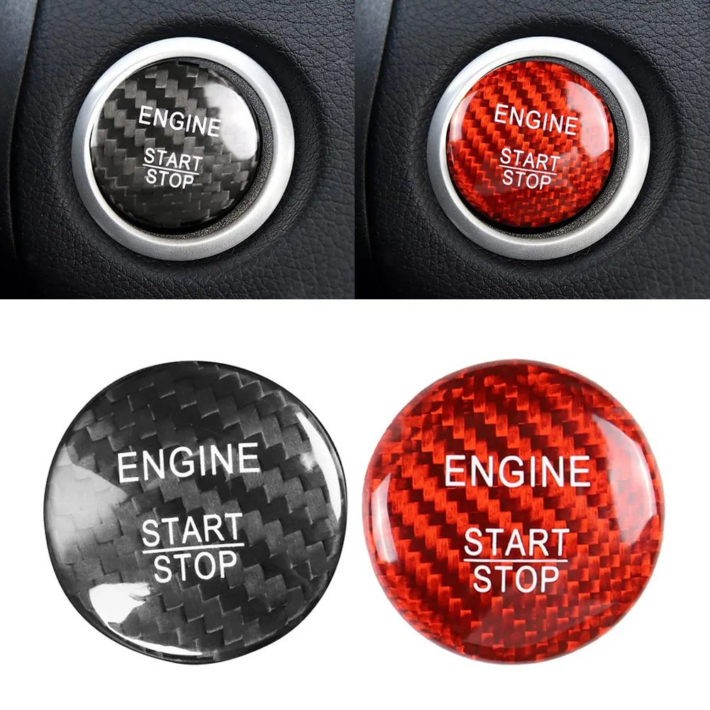 

Carbon Fiber Engine Start Stop ignition switch Button Cover For Mercedes A B C E GLC GLE GLS GL CLA Car-styling Accessories