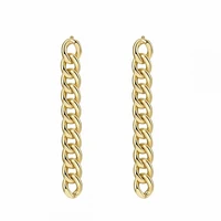 european and american 925 sterling silver ear needle long chain stud earrings for women gold silver color chain earrings jewelry
