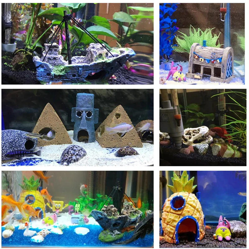 Череп динозавра для аквариума из смолы украшение с затонувшей лодкой каменное