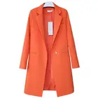 Пиджак женский, длинный, тонкий, весна-осень, 2021