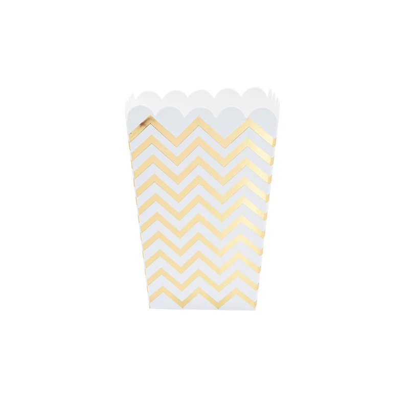 8pcs popcorn box B 1 комплект золотые вечерние одноразовые столовые приборы бумажные карнавальные чашки пластины соломинки для свадебной вечеринки декор для дня рождения Детские принадлежности для душа - Цвет: 8pcs popcorn box B