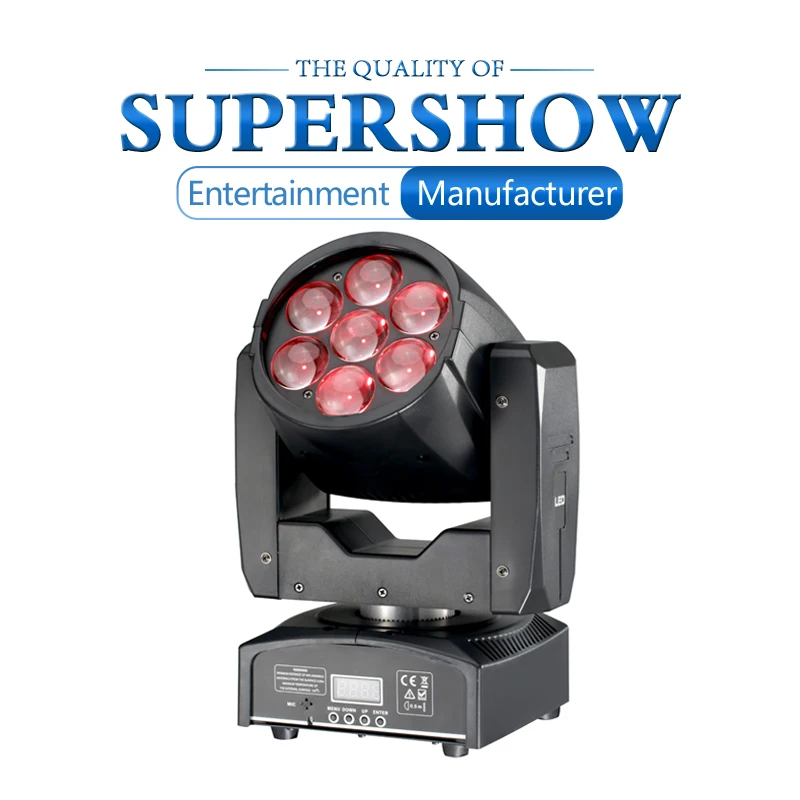 Высококачественный сценический светильник Supershow 7*12 Вт движущийся головной с
