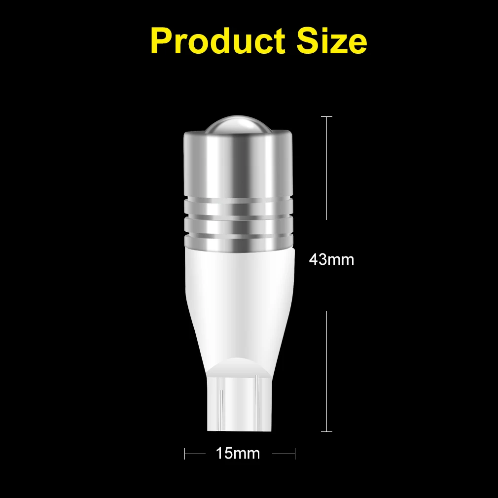 

2pcs T15 W16W LED Bulbs 921 912 Lamp Backup Reverse Light Canbus Project LED Car 6000K White for Audi BMW VW Toyota Kia Ford