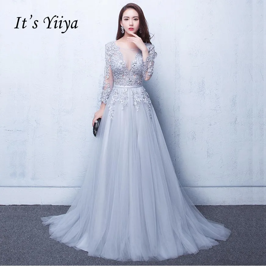 Женское вечернее платье до пола It's Yiiya белое элегантное с открытой спиной и - Фото №1