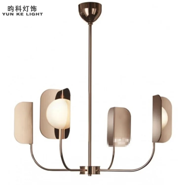 

vintage iron copper christmas balls chandelier lighting luzes de teto living room decoration ventilador de techo