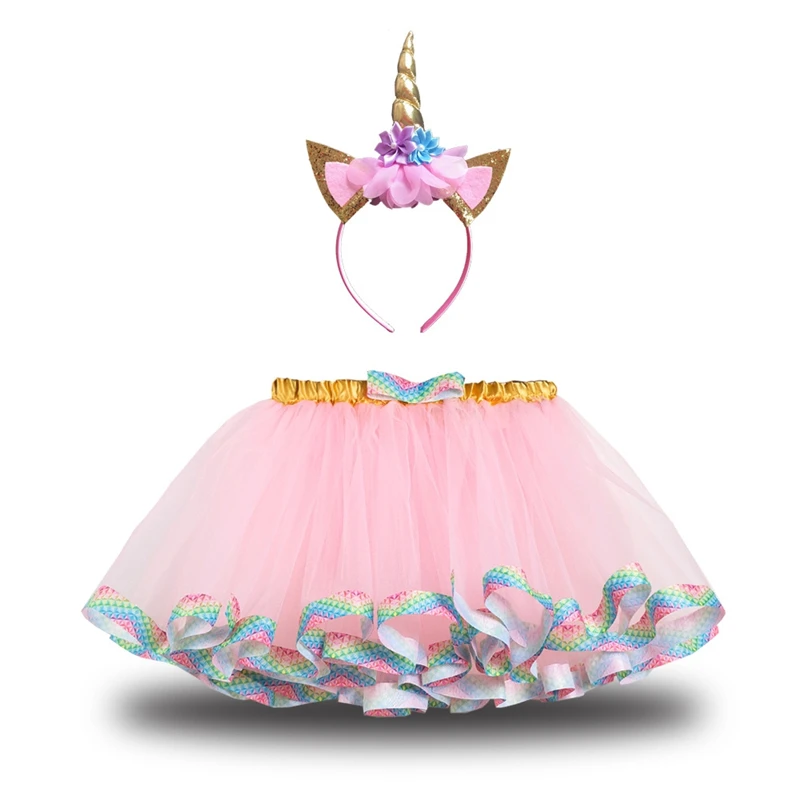 Юбка для маленьких девочек с единорогом юбка американка принцессы на возраст от 2