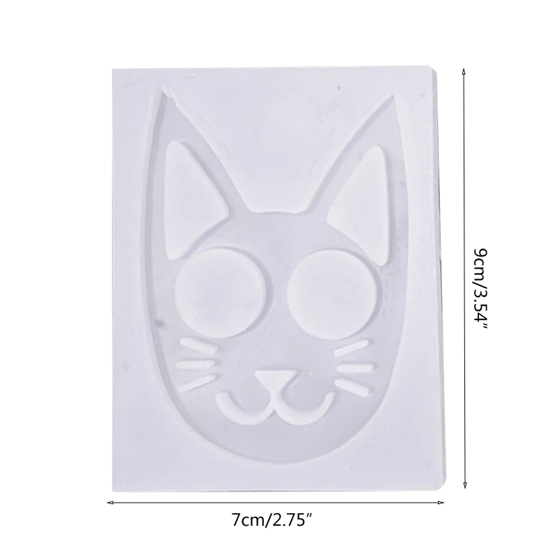 

Crystal Epoxy Resin Mold Shiny Defense Cat Keychain Casting Silicone Mould DIY Crafts Jewelry Pendant Making Tools