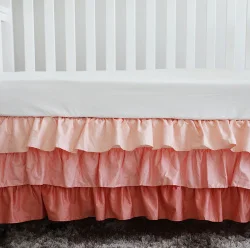 Crib Skirt Sahaler детская кроватка Защитная планка Набор Boho Цветочные Детские постельные принадлежности гофрированная юбка для детской кроватки комплект КРОВАТКИ(рюшами перо Цветочные - Цвет: Crib Skirt